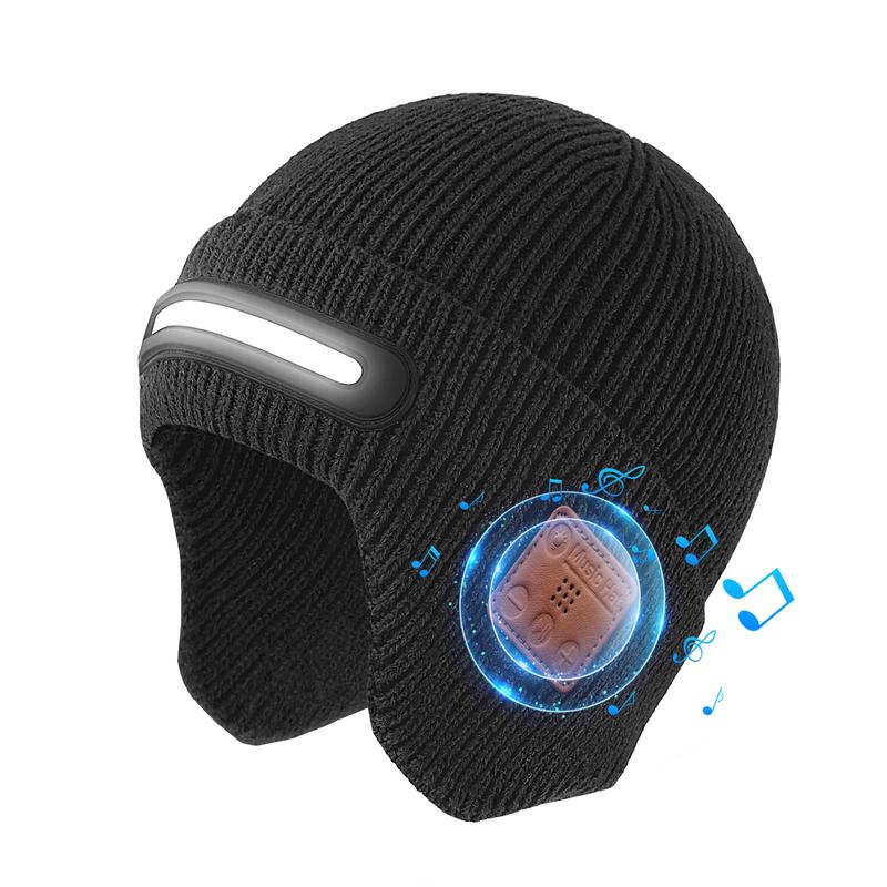 TR-BTD3 Smart Beanie with 3-Stage LED Lighting | USB-C Rechargeable Headwear for Skiing & Night Jogging | Adjustable Brightness & Touch Control (Unisex All-Season)