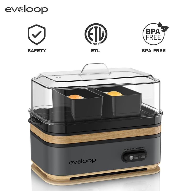 EVOLOOP Rapid Egg Cooker 6 Egg Capacity BPA free Electric Egg Cooker