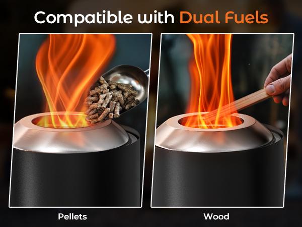 BALI OUTDOORS Smokeless Fire Pit, 6.5-Inch Turbo Flame Tabletop Fire Pit, Stainless Steel, Adjustable Flame, with Stand and Stove Rack, Carry Bag