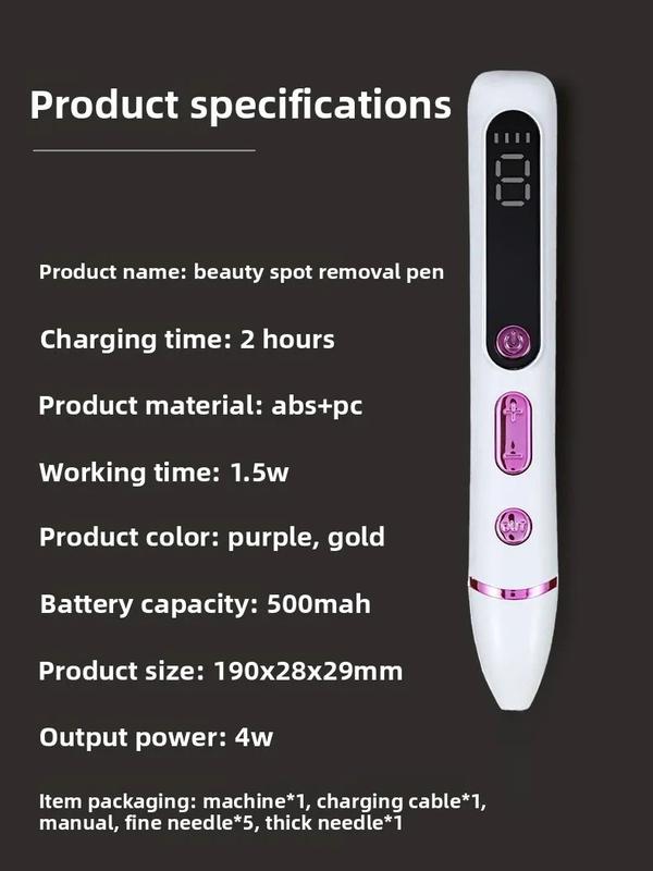 LCD Beauty Pen - Rejuvenating Facial Massager with Ultrasonic Vibrations for Fine Lines & Circulation - Portable Travel Design - Perfect Gift for Birthdays & Holidays