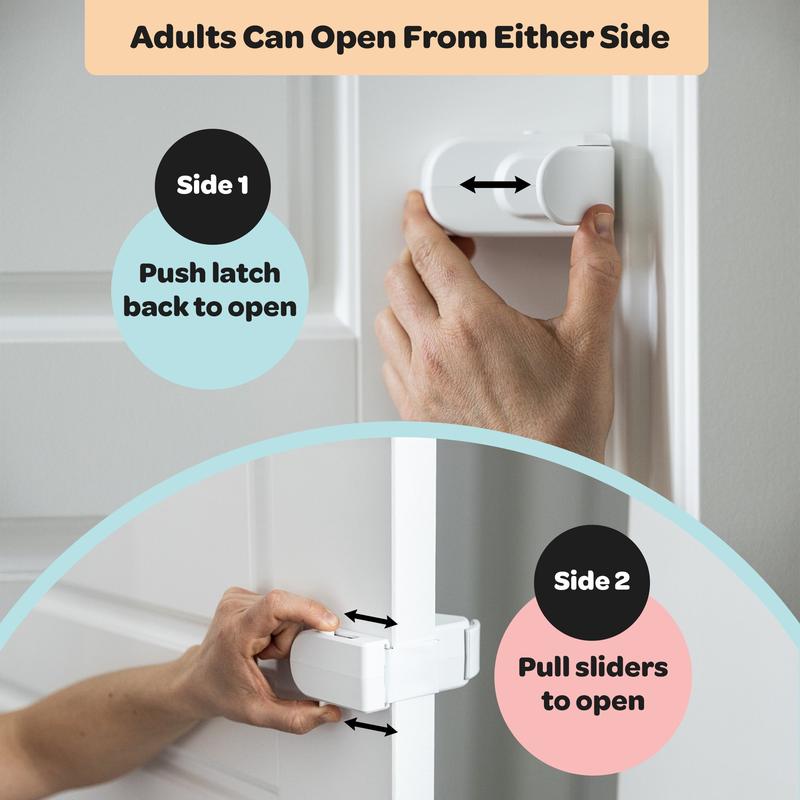 Huglock - The Snap-On Door Lock Kids Can't Reach or Defeat - No Tools or Adhesives Required - Works With Door Knob, Lever or Handle