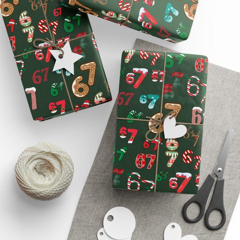 67 Meme Christmas Gift Wrap, funny wrapping paper for kids and teens, perfect for holiday presents and unique meme gifts.