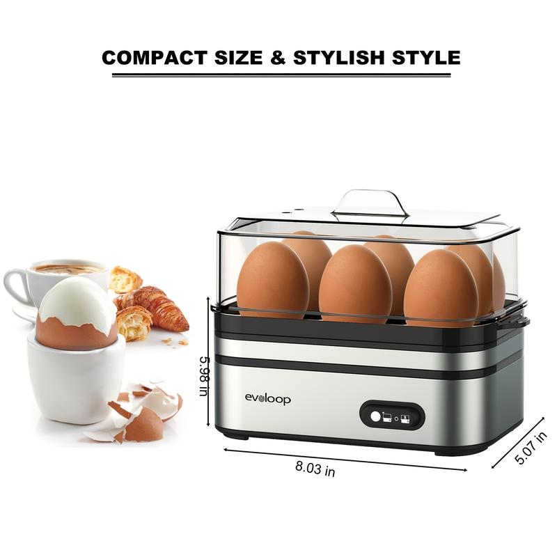 EVOLOOP Rapid Egg Cooker 6 Egg Capacity BPA free Electric Egg Cooker