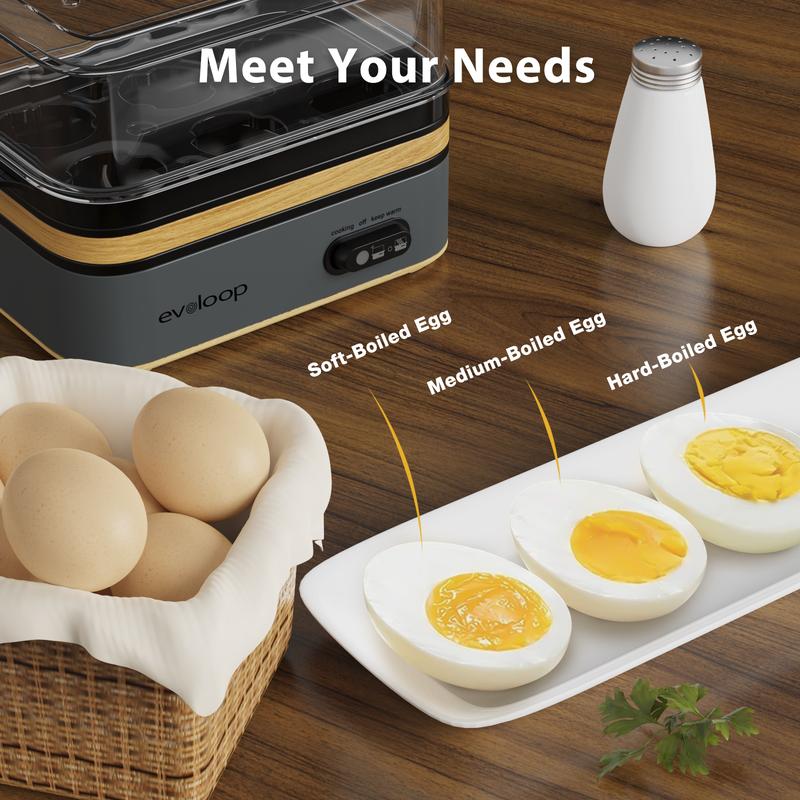 EVOLOOP Rapid Egg Cooker 6 Egg Capacity BPA free Electric Egg Cooker