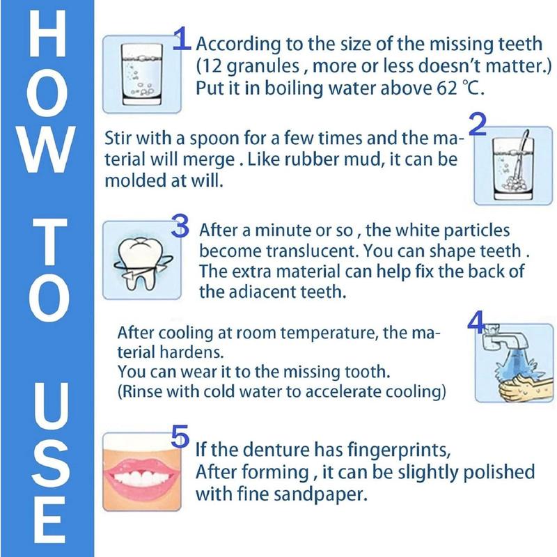 Thermal Forming False Teeth,Temporary Tooth Filling,Tooth Filling Repair Kit,Fake Teeth Repair Beads,Tooth Repair Kit Filling Replacement Dental Repair Tools,Tooth Repair Granules,Instant Tooth Filler