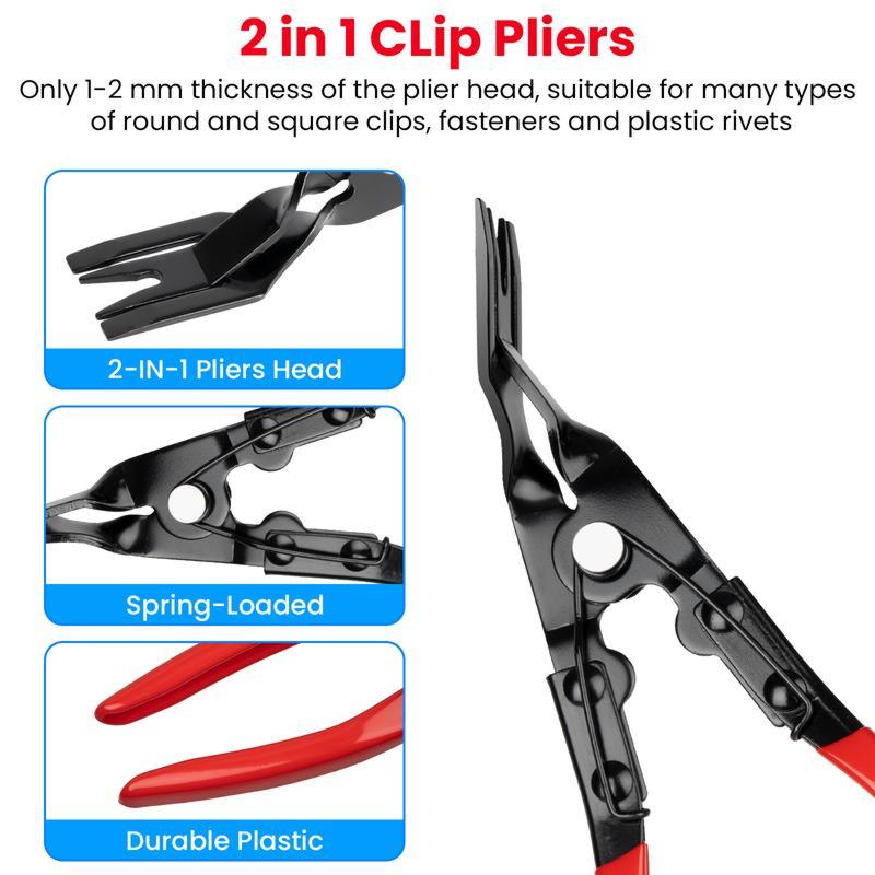 Clip Removal Plier,EasilyRemoves Trim and Upholstery Clips and FastenersPrevents,Panel Clip Pliers.