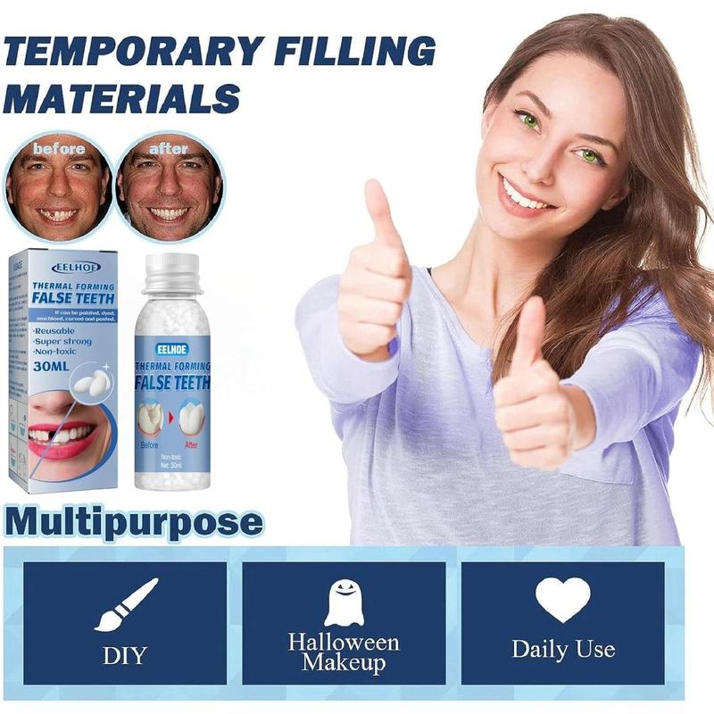Thermal Forming False Teeth,Temporary Tooth Filling,Tooth Filling Repair Kit,Fake Teeth Repair Beads,Tooth Repair Kit Filling Replacement Dental Repair Tools,Tooth Repair Granules,Instant Tooth Filler
