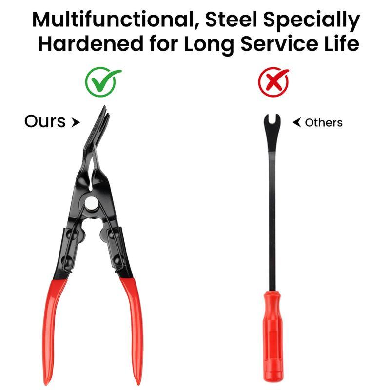 Clip Removal Plier,EasilyRemoves Trim and Upholstery Clips and FastenersPrevents,Panel Clip Pliers.