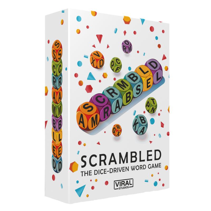 Scrambled Dice Word Game for 1-5 Players Brain Exercise Party Game