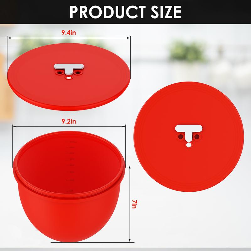 Silicone Bowl Liners for 5 Qt KitchenAid Mixers, with Lids