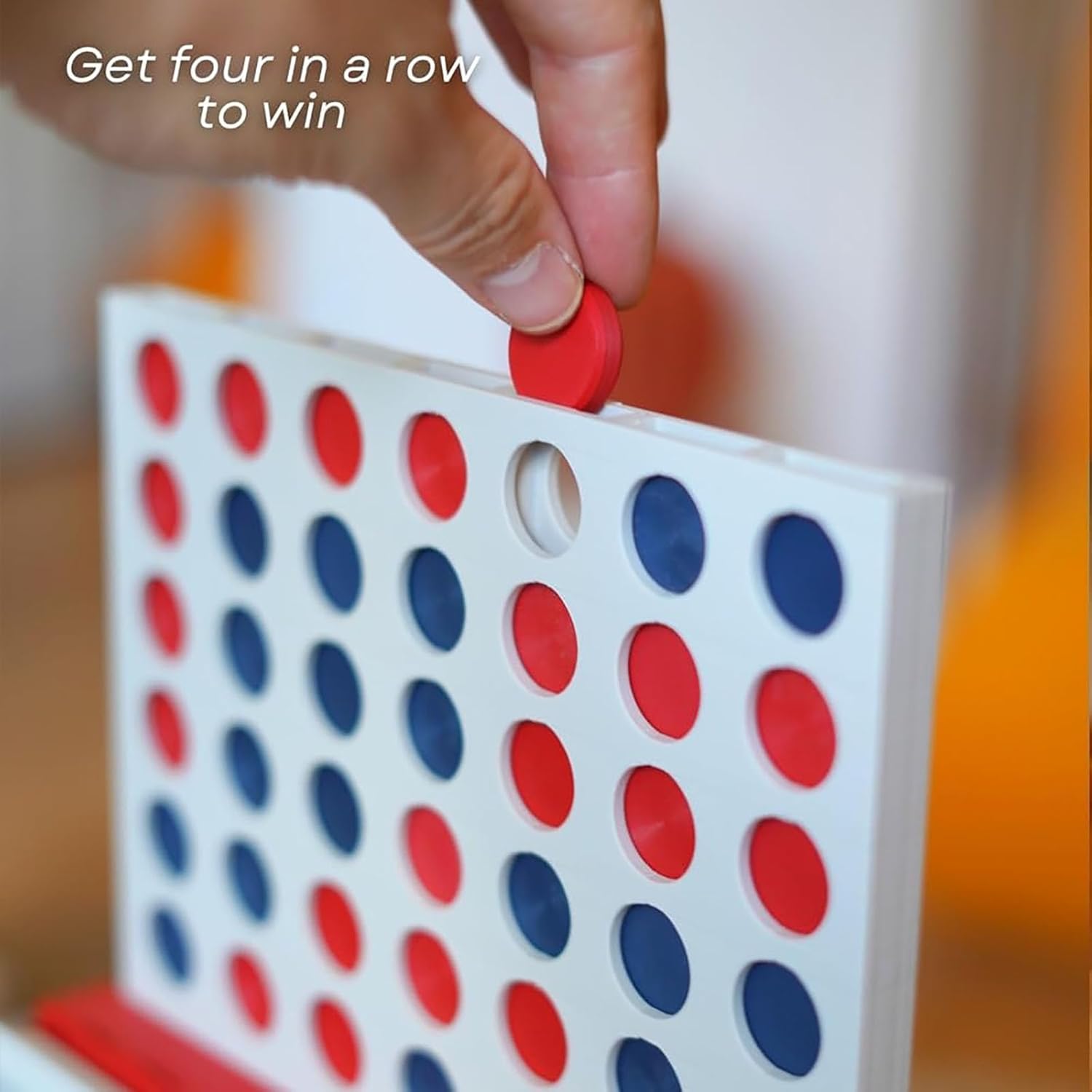 Playbook’d - Four in a Row, 3D Printed Magnetic Board Game with Built-in Storage, Foldable Strategy Family Game