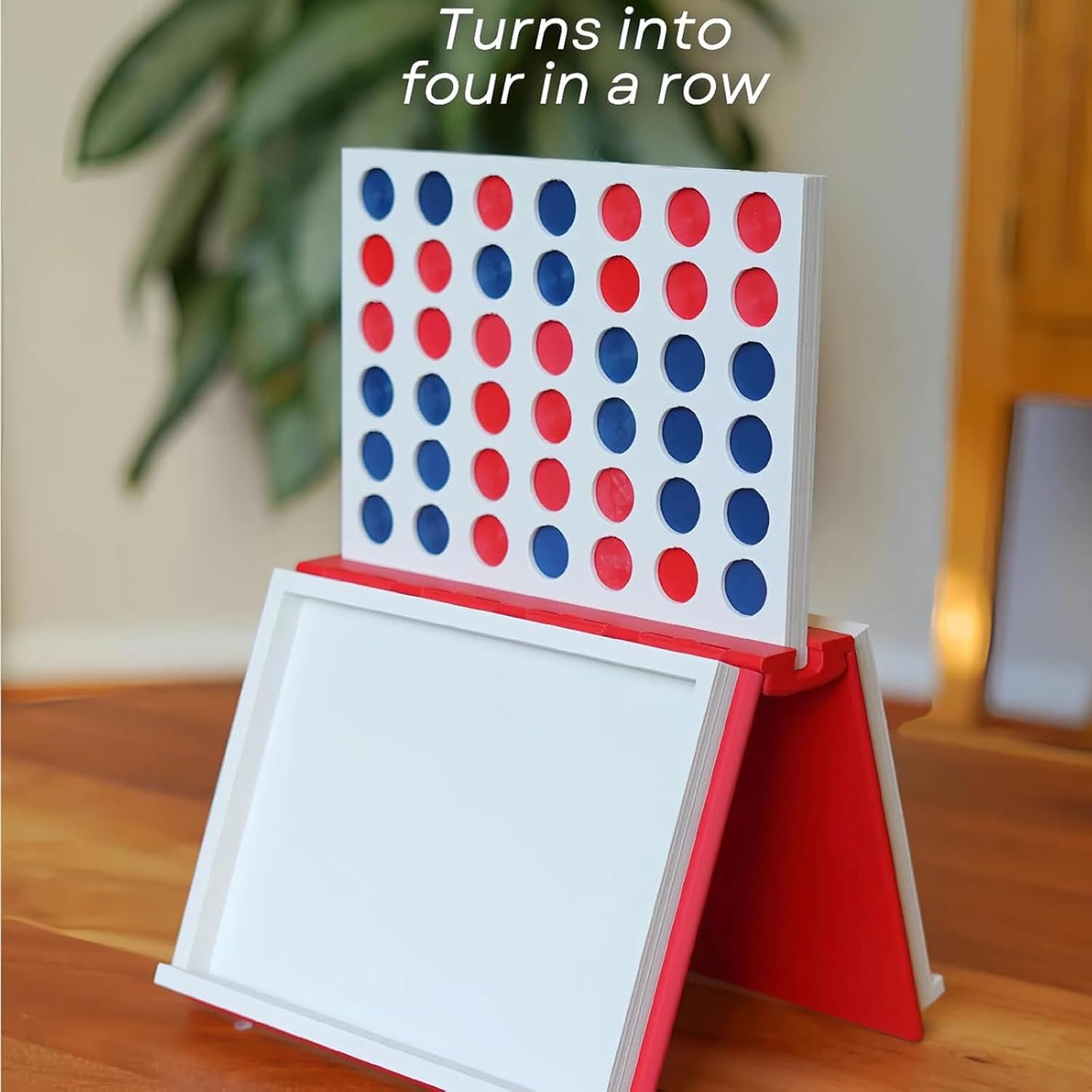 Playbook’d - Four in a Row, 3D Printed Magnetic Board Game with Built-in Storage, Foldable Strategy Family Game
