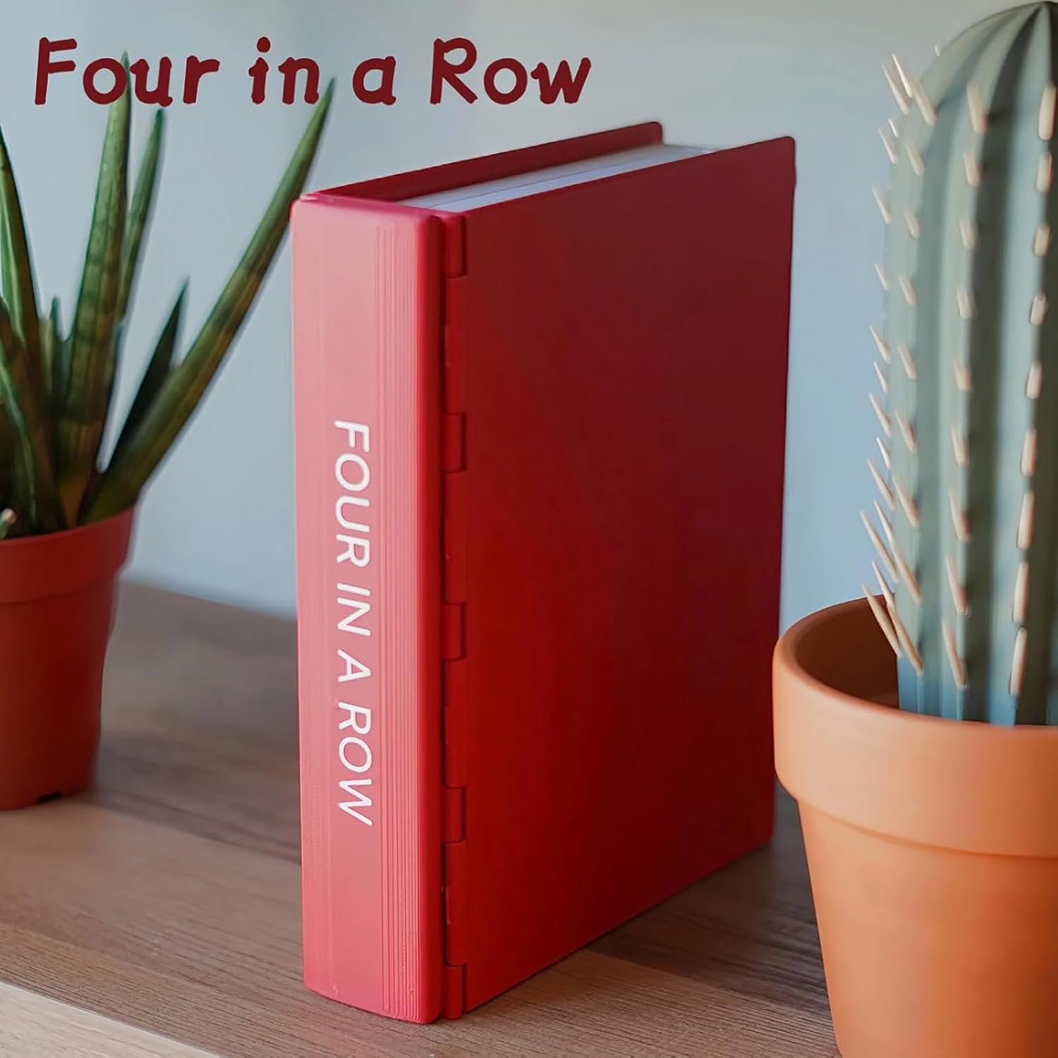 Playbook’d - Four in a Row, 3D Printed Magnetic Board Game with Built-in Storage, Foldable Strategy Family Game