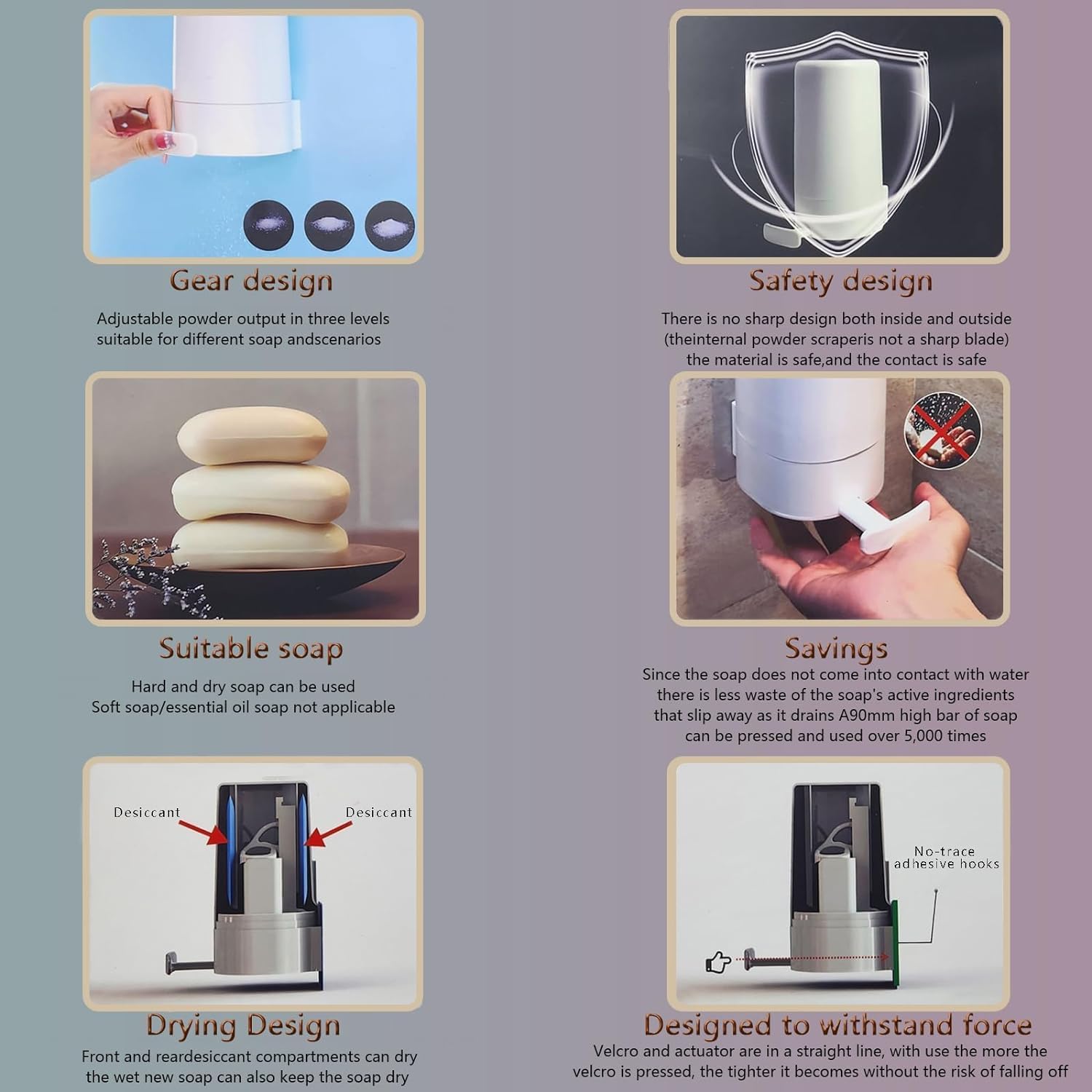 Soap Grinder for Bar Soap Wall-Mounted,