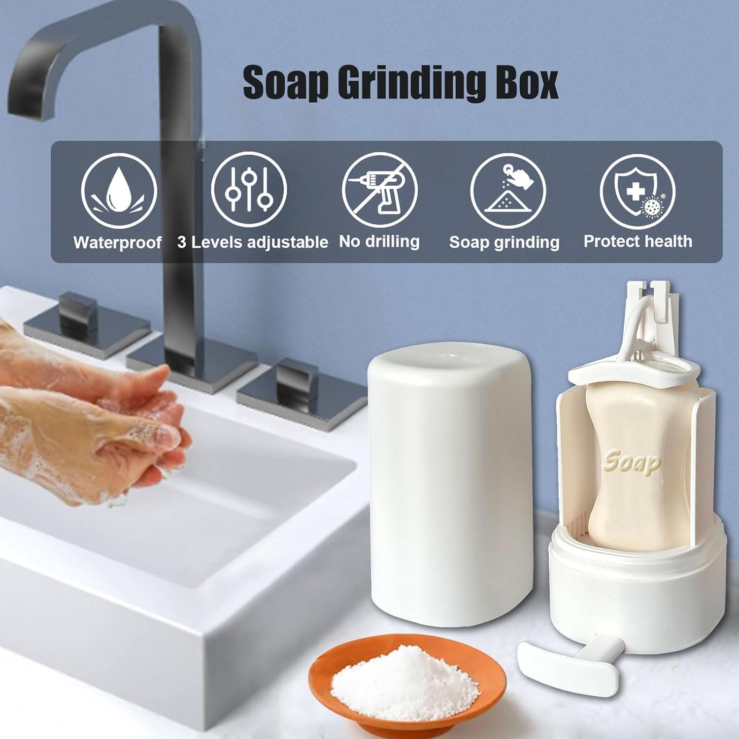 Soap Grinder for Bar Soap Wall-Mounted,