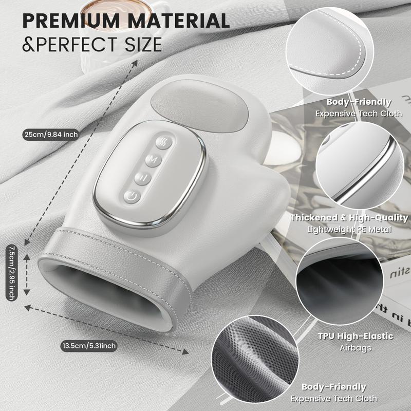 Modofo Hand Massager with Heat & Compression – Ultimate Relief for Hands, Wrists & Fingers, Arthritis & Wrist Carpal Tunnel Muscles Pressure Point Therapy