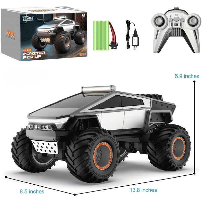 Cybertruck RC Toy Car 1:12 Scale – 4WD Monster Truck Style with LED Lights & Music, All-Terrain Off-Road Pickup with 2.4GHz Remote Control Truck ,