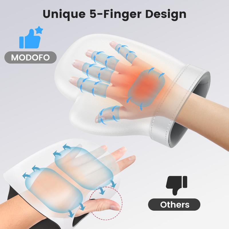 Modofo Hand Massager with Heat & Compression – Ultimate Relief for Hands, Wrists & Fingers, Arthritis & Wrist Carpal Tunnel Muscles Pressure Point Therapy