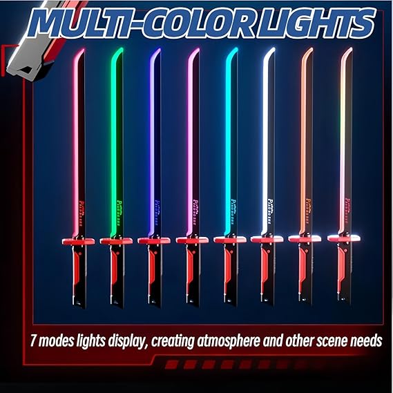 Cyberpunk Neon Sword: Become the Star of Any Scene with Ultimate Light & Sound Effects