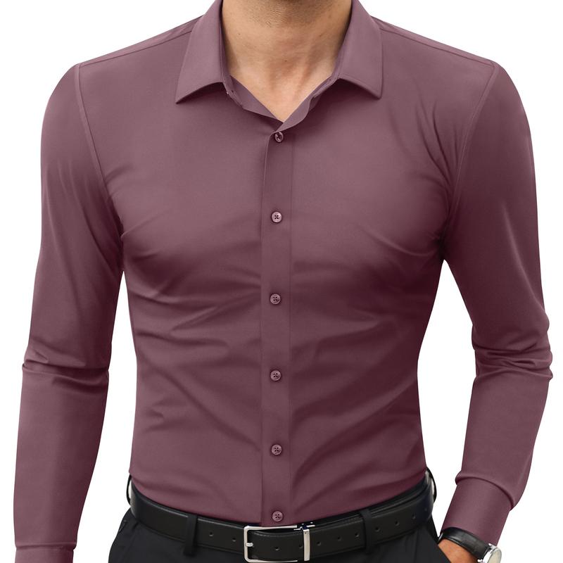 ElencoCo Men's Super Stretchy Dress Shirt: Where Tailored Style Meets Athletic Comfort
