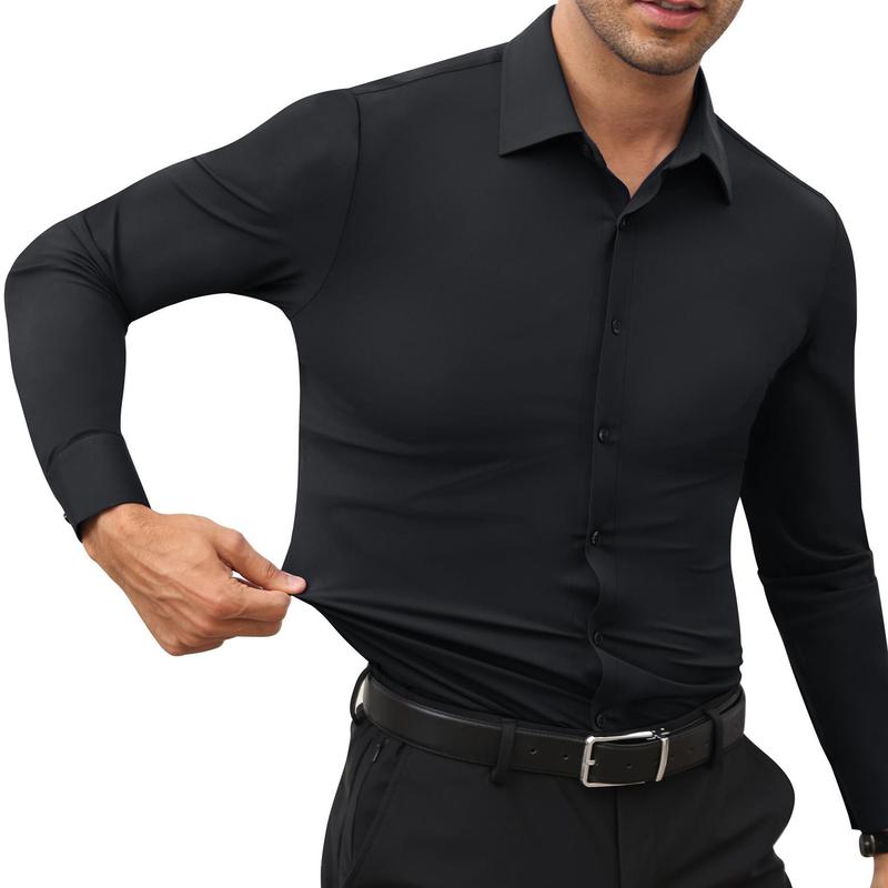 ElencoCo Men's Super Stretchy Dress Shirt: Where Tailored Style Meets Athletic Comfort