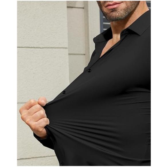 ElencoCo Men's Super Stretchy Dress Shirt: Where Tailored Style Meets Athletic Comfort