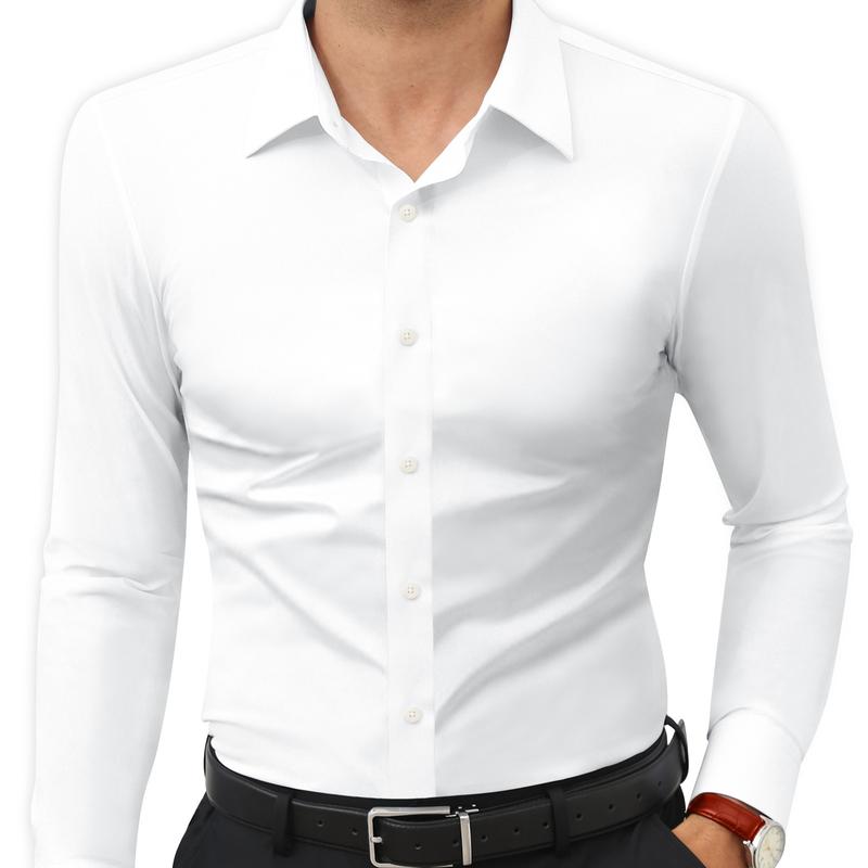 ElencoCo Men's Super Stretchy Dress Shirt: Where Tailored Style Meets Athletic Comfort