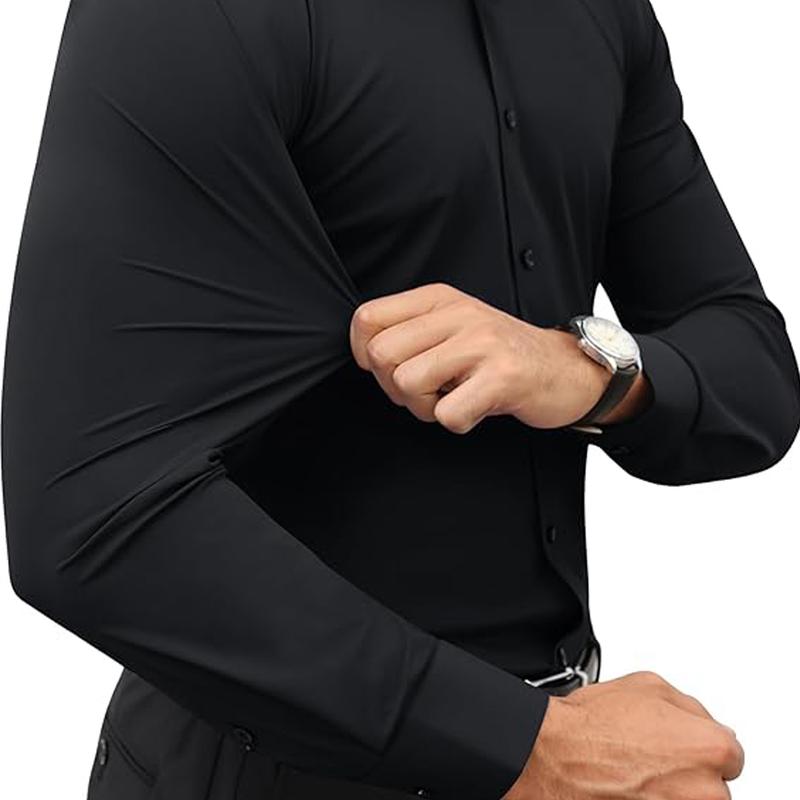 ElencoCo Men's Super Stretchy Dress Shirt: Where Tailored Style Meets Athletic Comfort