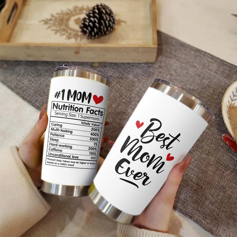 Unique Gift for Mom – Best Mom Ever Insulated Tumbler, Perfect Christmas & Thanksgiving Gift for Mom, Mother-in-Law, Bonus Mom, Grandma | 20oz Stainless Steel Tumbler with Lid