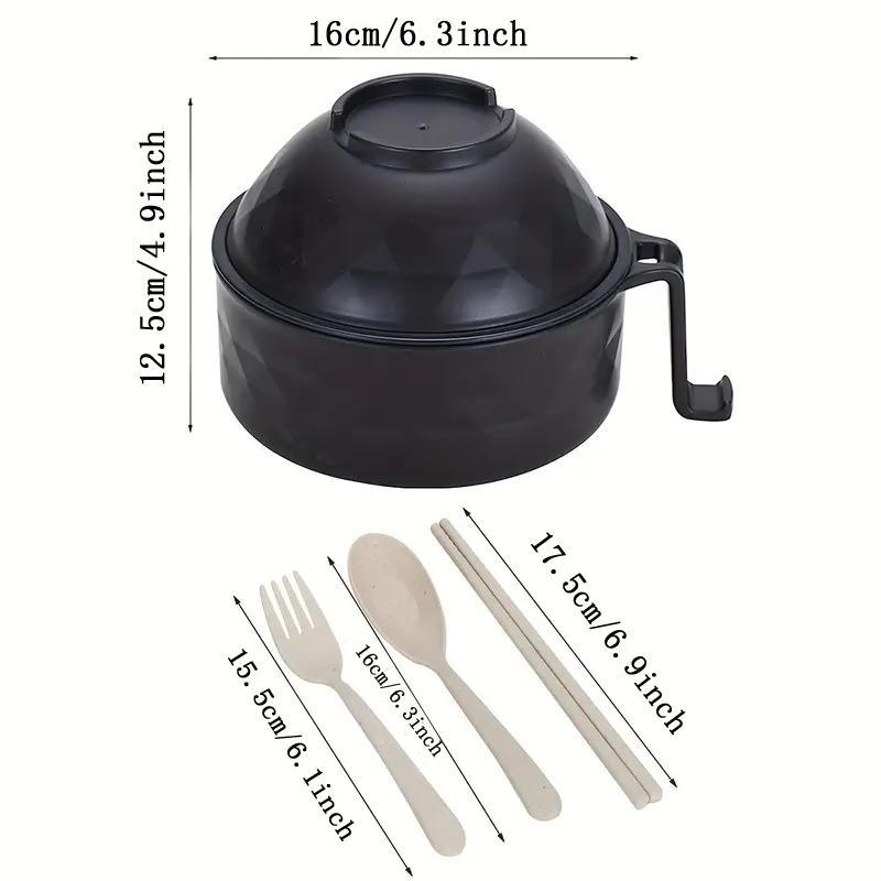 Ramen Bowl Set, 1/2 Counts Microwave Safe Instant Noodle Bowl & Tableware Kit