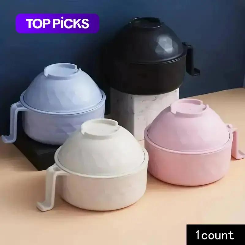 Ramen Bowl Set, 1/2 Counts Microwave Safe Instant Noodle Bowl & Tableware Kit