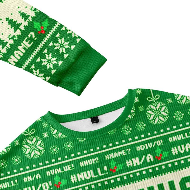 Geeksoutfit Geeky Ugly Sweater Round Neck Long Sleeve Christmas Sweater Perfect