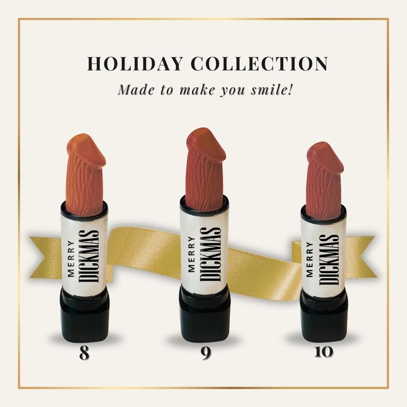 🔥 “Merry Dickmas” Funny Lipstick Holiday Collection – Lasting, Paraben-Free Fun! 🎁
