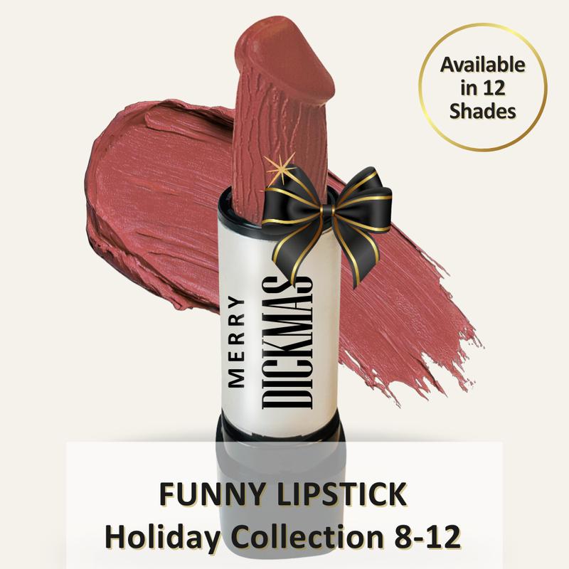 🔥 “Merry Dickmas” Funny Lipstick Holiday Collection – Lasting, Paraben-Free Fun! 🎁