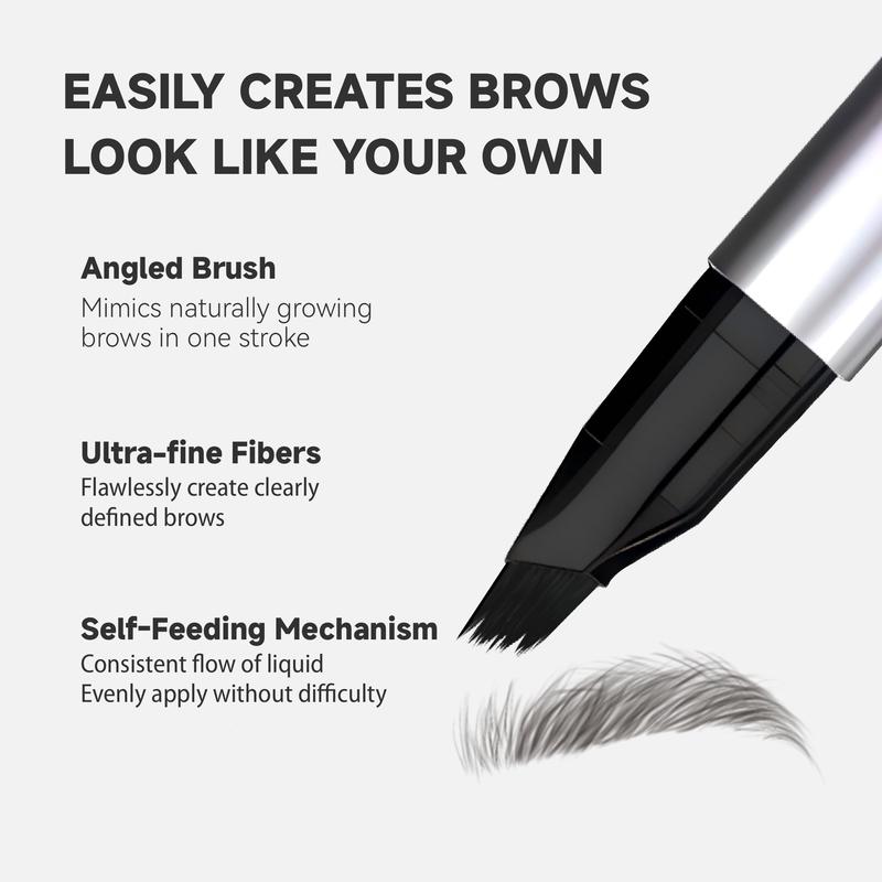 Unicos Eyebrow Angled Brush, Utra-Fine Fibers, Self-Feeding Smooth Application, Long-Lasting Formula for Daily Makeup,