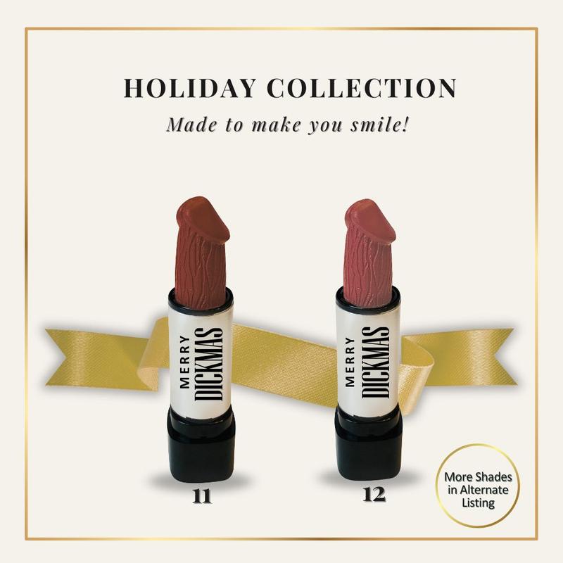 🔥 “Merry Dickmas” Funny Lipstick Holiday Collection – Lasting, Paraben-Free Fun! 🎁