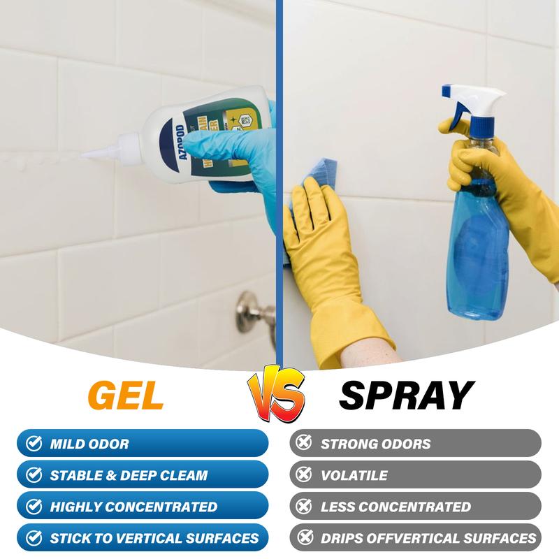 AZQPOD HOME STAIN CLEANER GEL – 7OZ Deep Cleaning Gel for Tile Gaps, Washing Machine Seals, Fridge Rubber, Wall & Shower Stains