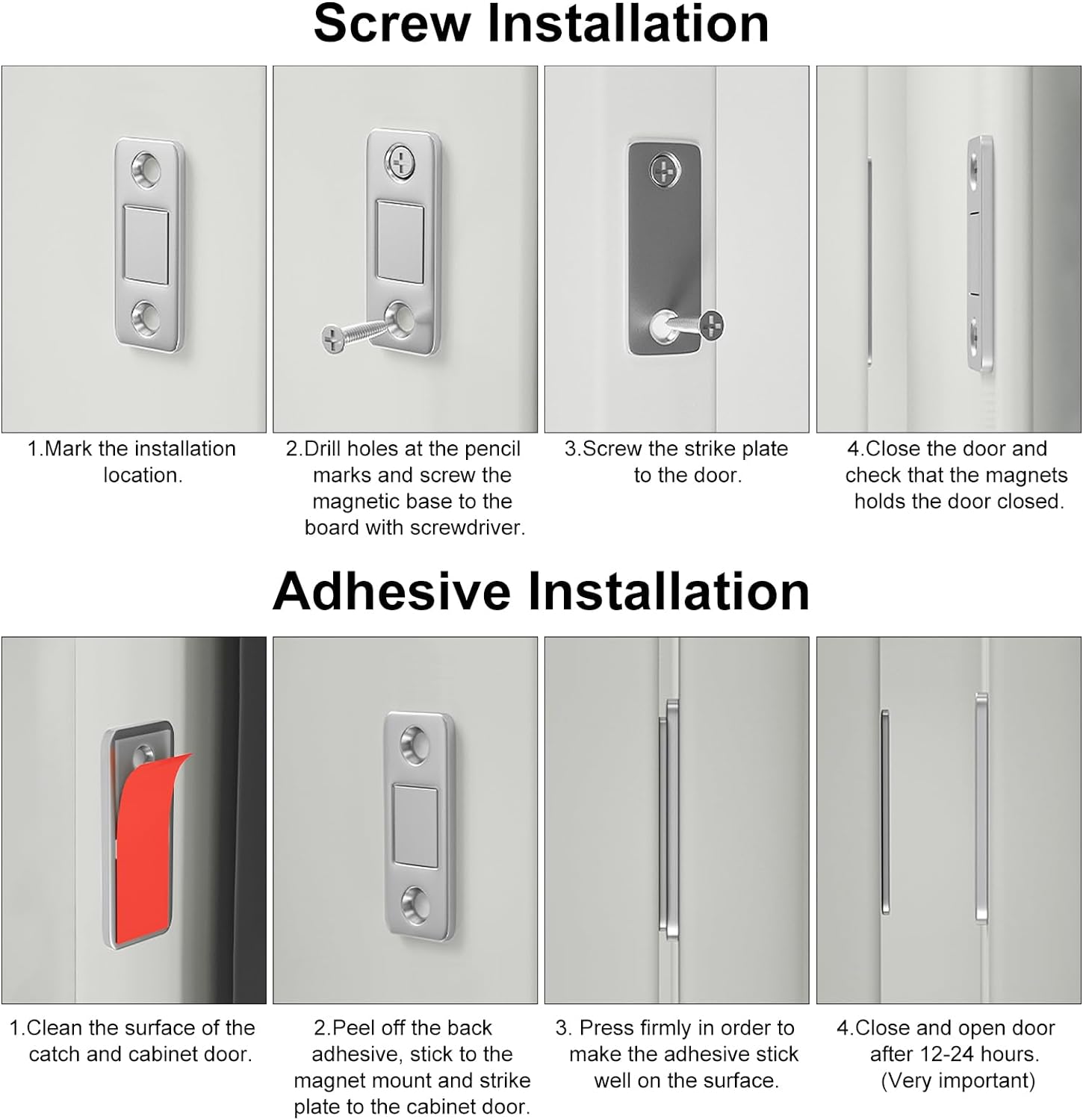 🔥Last Day 49% OFF🔥Cabinet Magnetic Catch without Punching, Versatile for Cabinets, Drawers & Windows