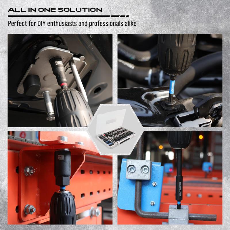 80-Piece Magnetic Impact Nut Driver Set Metric & SAE with Socket Adapters