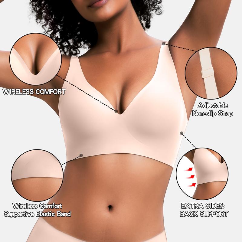 VRCOMFY Jelly Wireless Womens Comfortable Wireless Bras