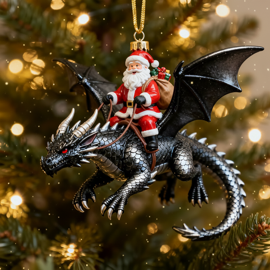 Santa’s Dragon Riders Ornament Collection🐉🎄