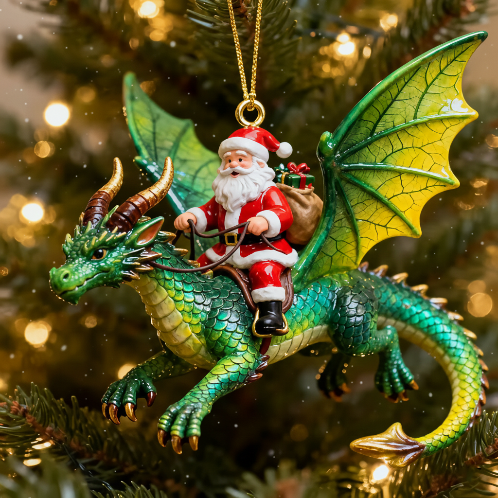 Santa’s Dragon Riders Ornament Collection🐉🎄