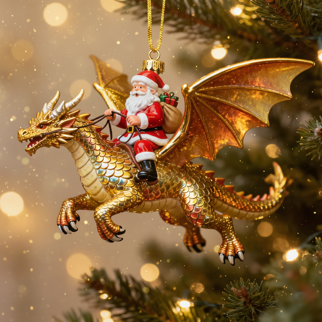 Santa’s Dragon Riders Ornament Collection🐉🎄
