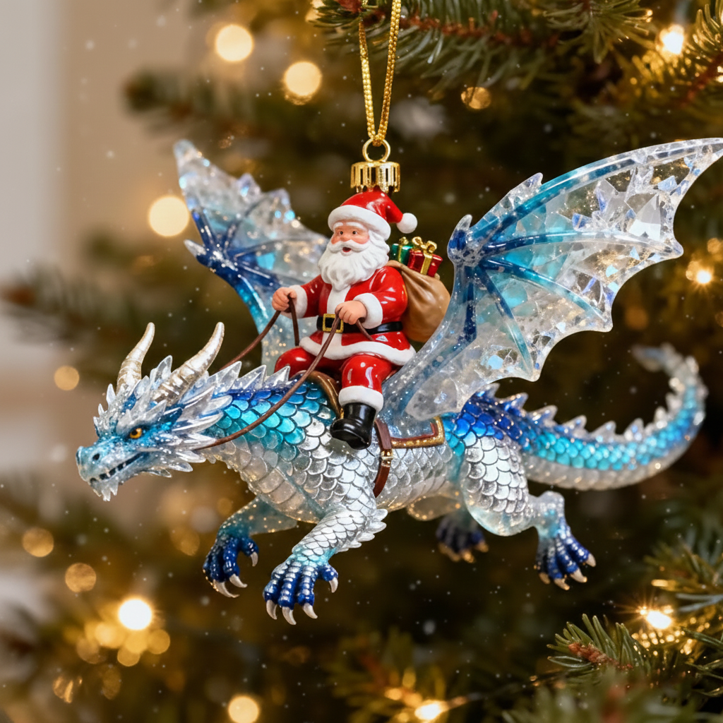 Santa’s Dragon Riders Ornament Collection🐉🎄