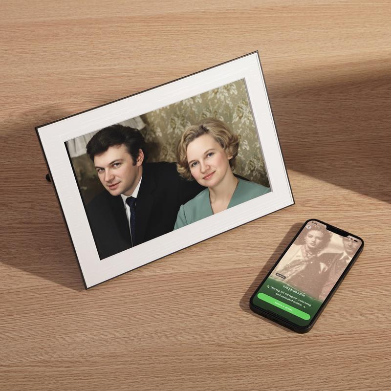 Magic Frame - 10.1″ 1080P World's First AI Magic Frame for Old Photo Restoration Unlimited Storage Instant Sharing Decor Full HD 1080P