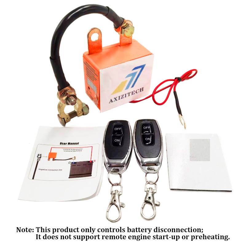 AXIZITECH Remote Battery Disconnect Switch 12V 240A, Upgrade Smart Voltage Car Kill Switch Anti-Theft, Prevent Battery Drain, Remote Battery Kill Switch for Car, Truck
