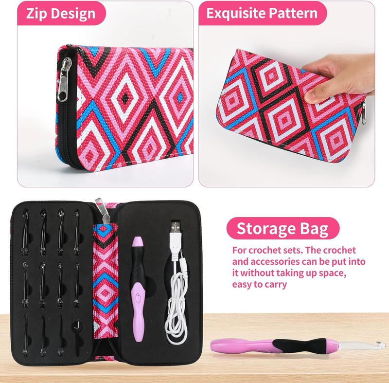 💡 The LumiGlow Lighted Crochet Hook Set: Ultimate Comfort, 24/7 Clarity