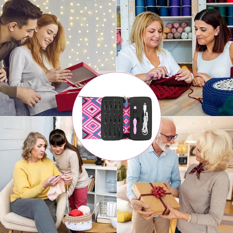 💡 The LumiGlow Lighted Crochet Hook Set: Ultimate Comfort, 24/7 Clarity