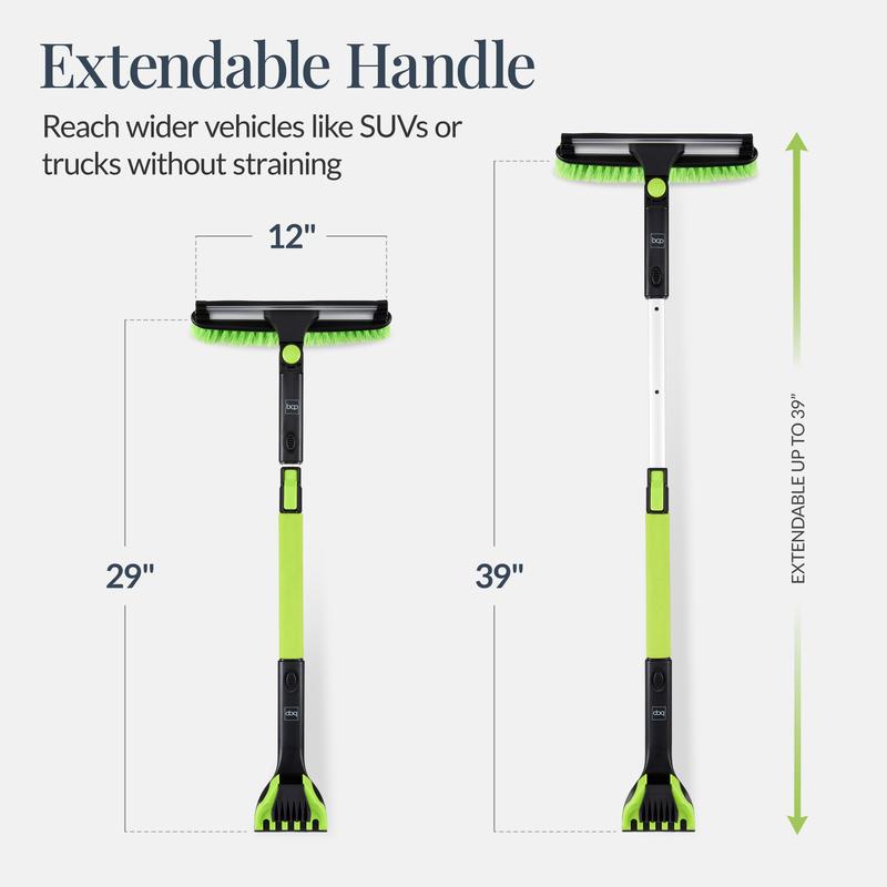 ❄️ BCP 3-in-1 Extendable Snow Brush & Ice Scraper: The Ultimate Winter Tool