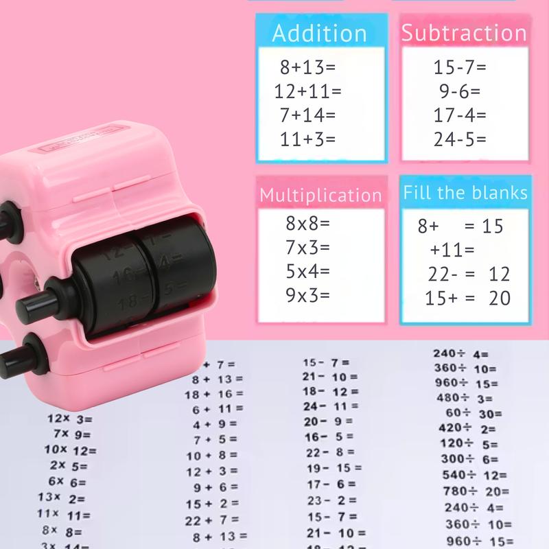 ✏️ The 4-in-1 Math Stamp Roller: Instant Math Practice Made Fun!